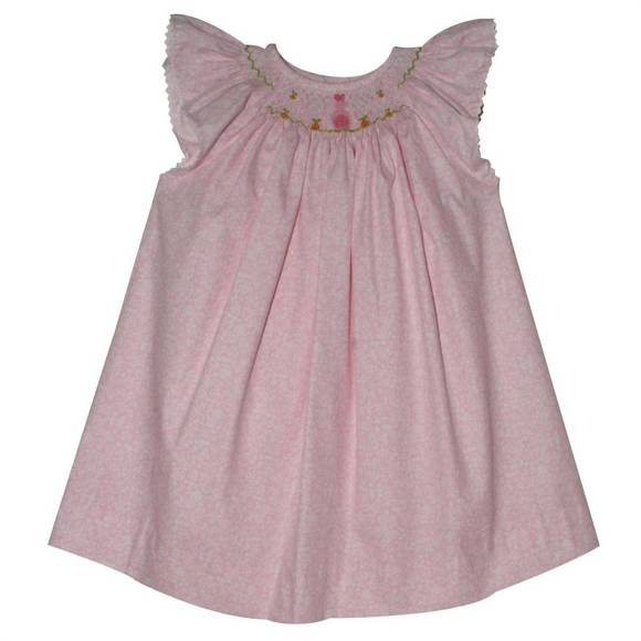 Vive La Fete Bunny Smocked Pink Check Sundress main image 1